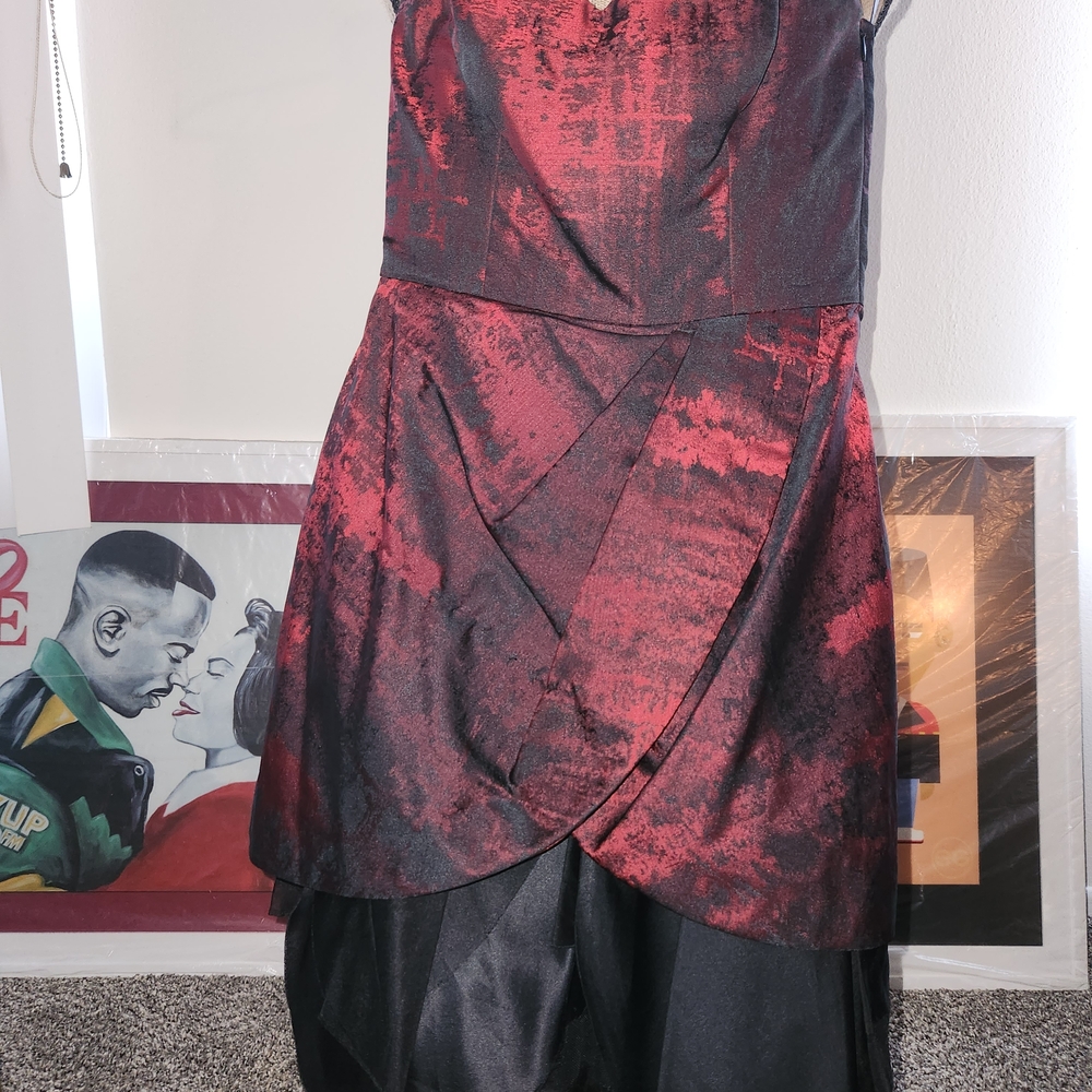 Vera Wang Lavender Label Red and Black Dress